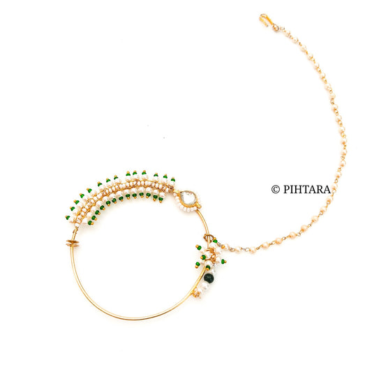 bridal nath with pearl string