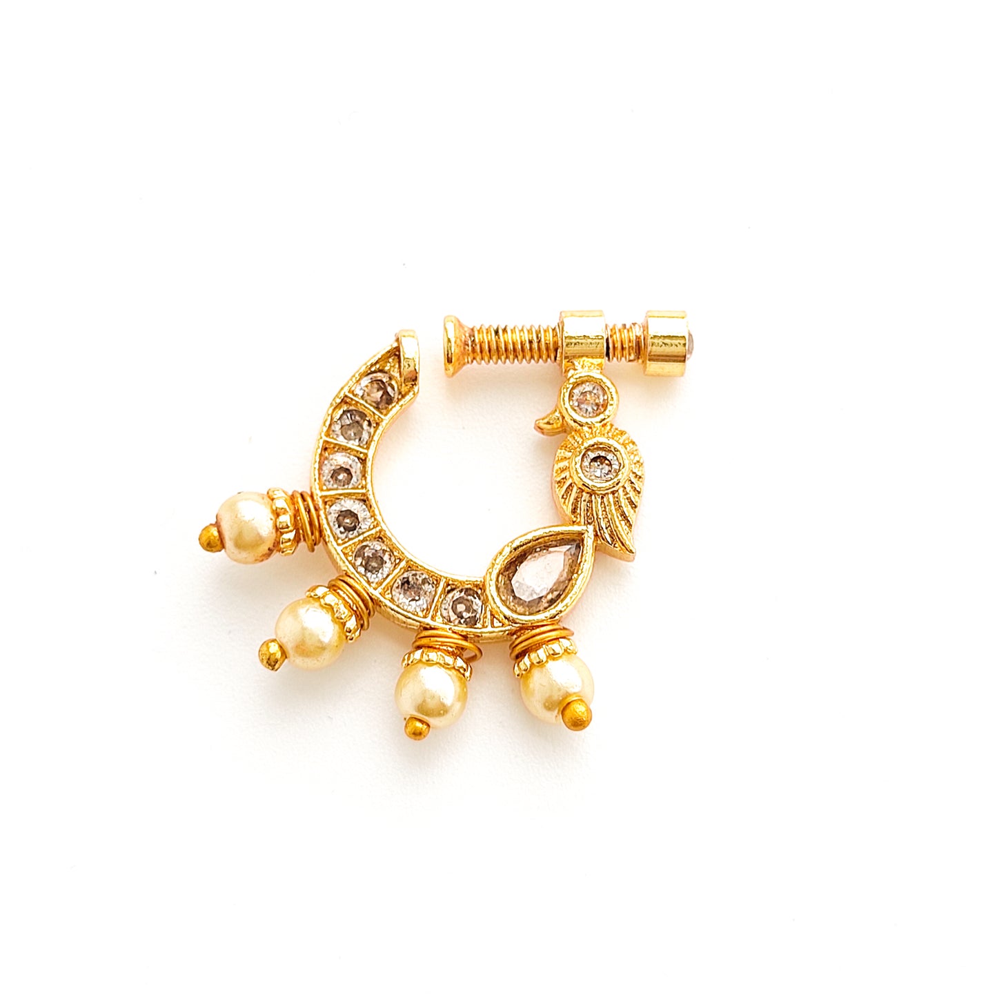 white stone nose pin under 500