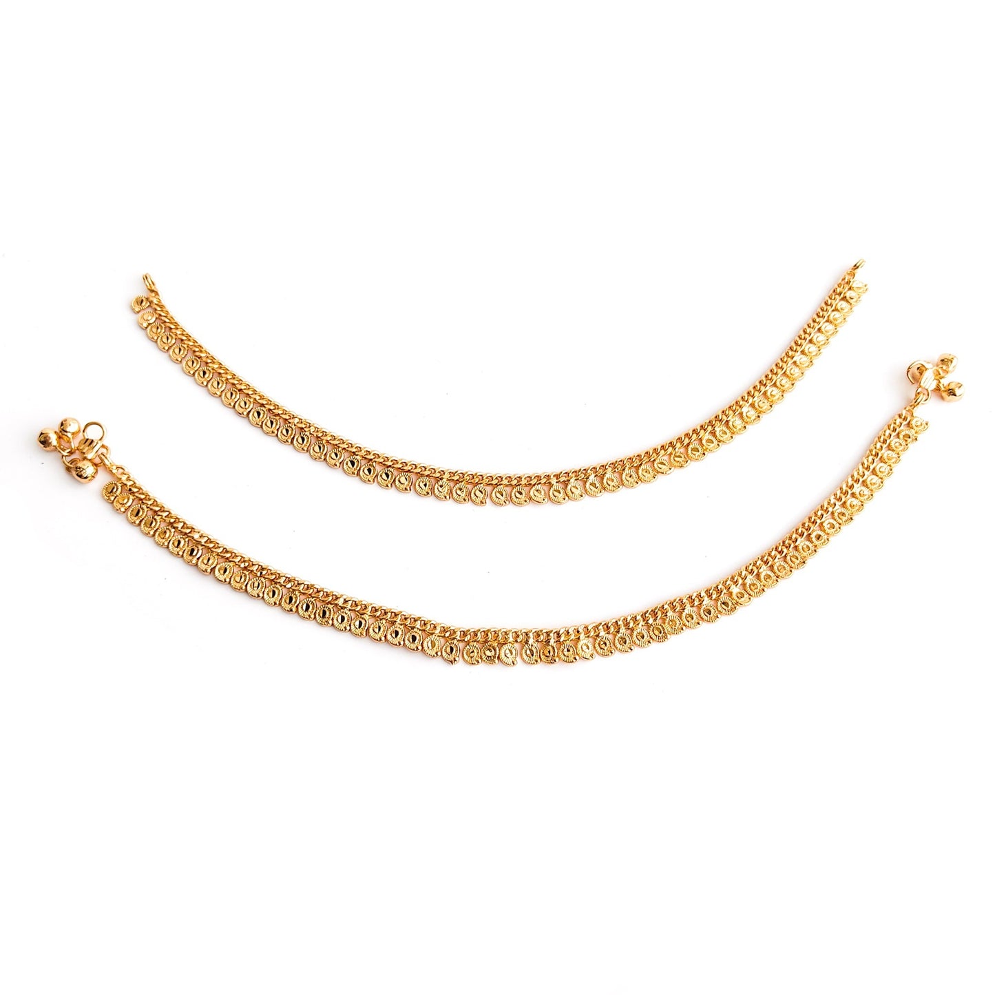 gold-plated anklets