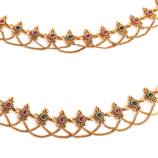 Designer gold anklets