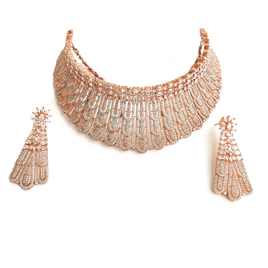 Rose gold choker set