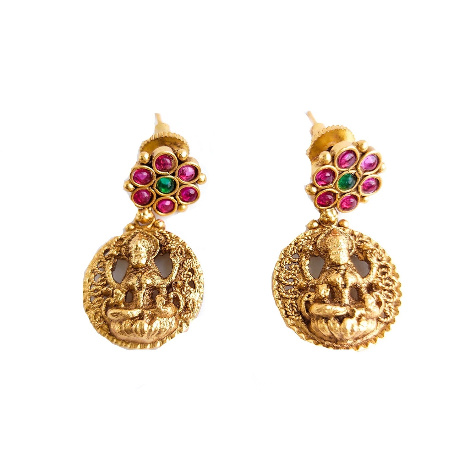 Antique coin necklace with lakshmi motifs