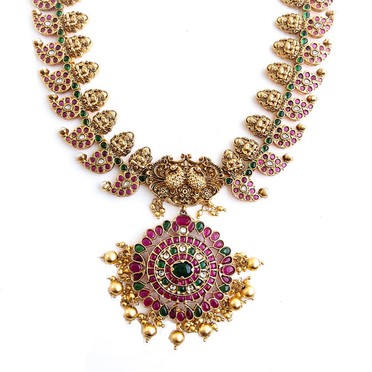 Antique gold haar set in mango design