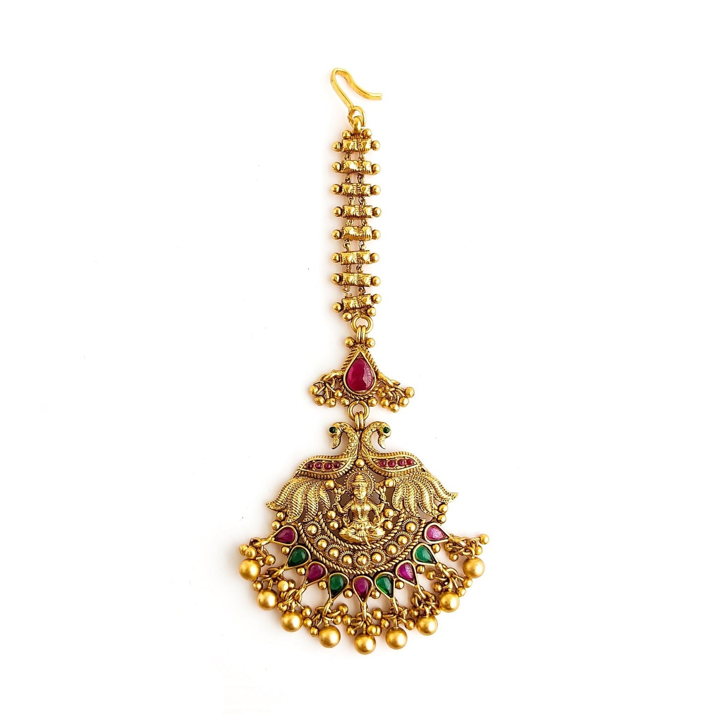 Antique maang tikka with lakshmi for south Indian brides and wedding jewellery