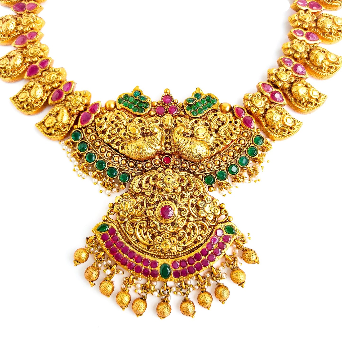 mango design traditional gold necklace