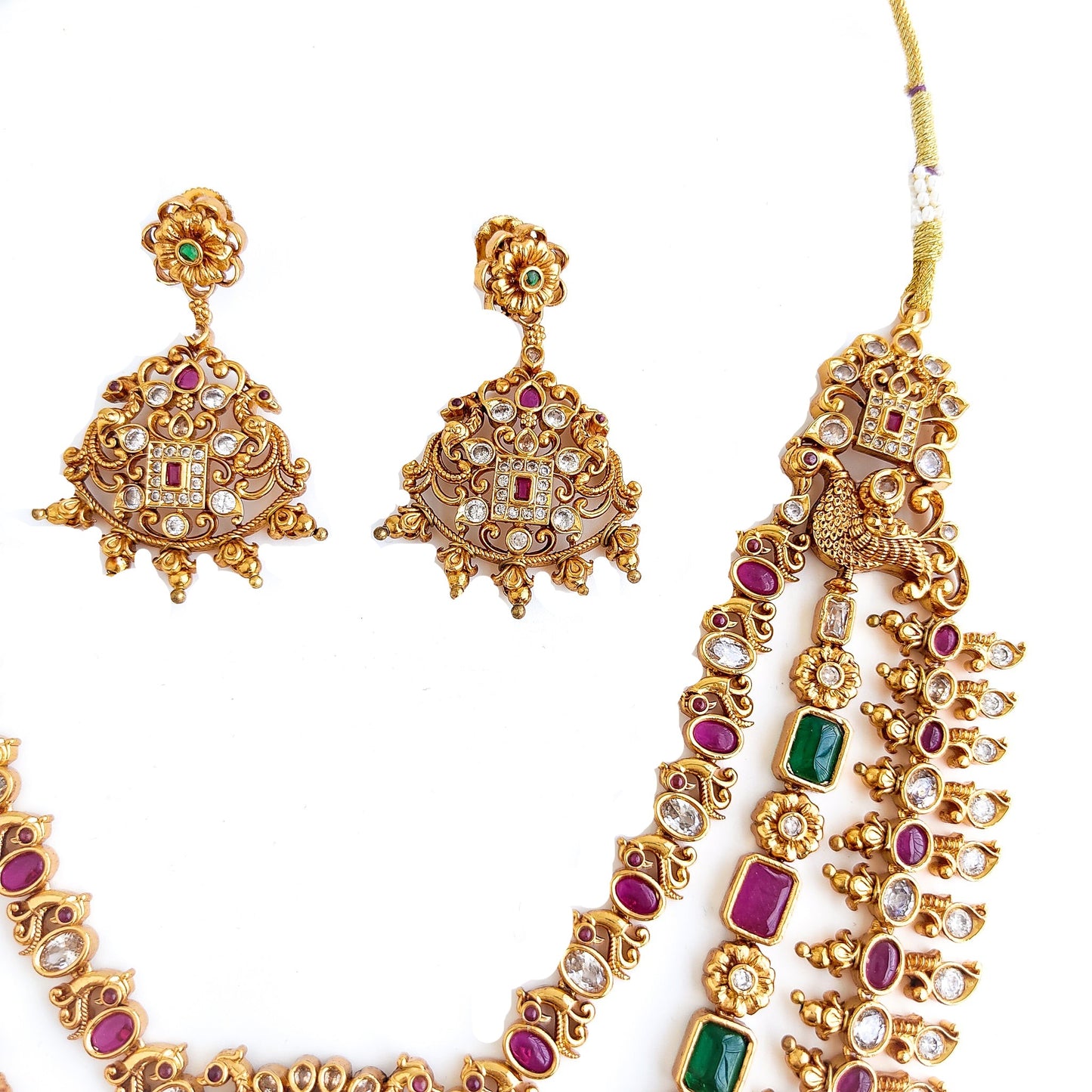 Multi layered stone studded long haar