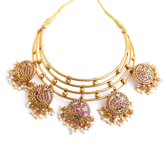 Designer Guttapusalu gold necklace