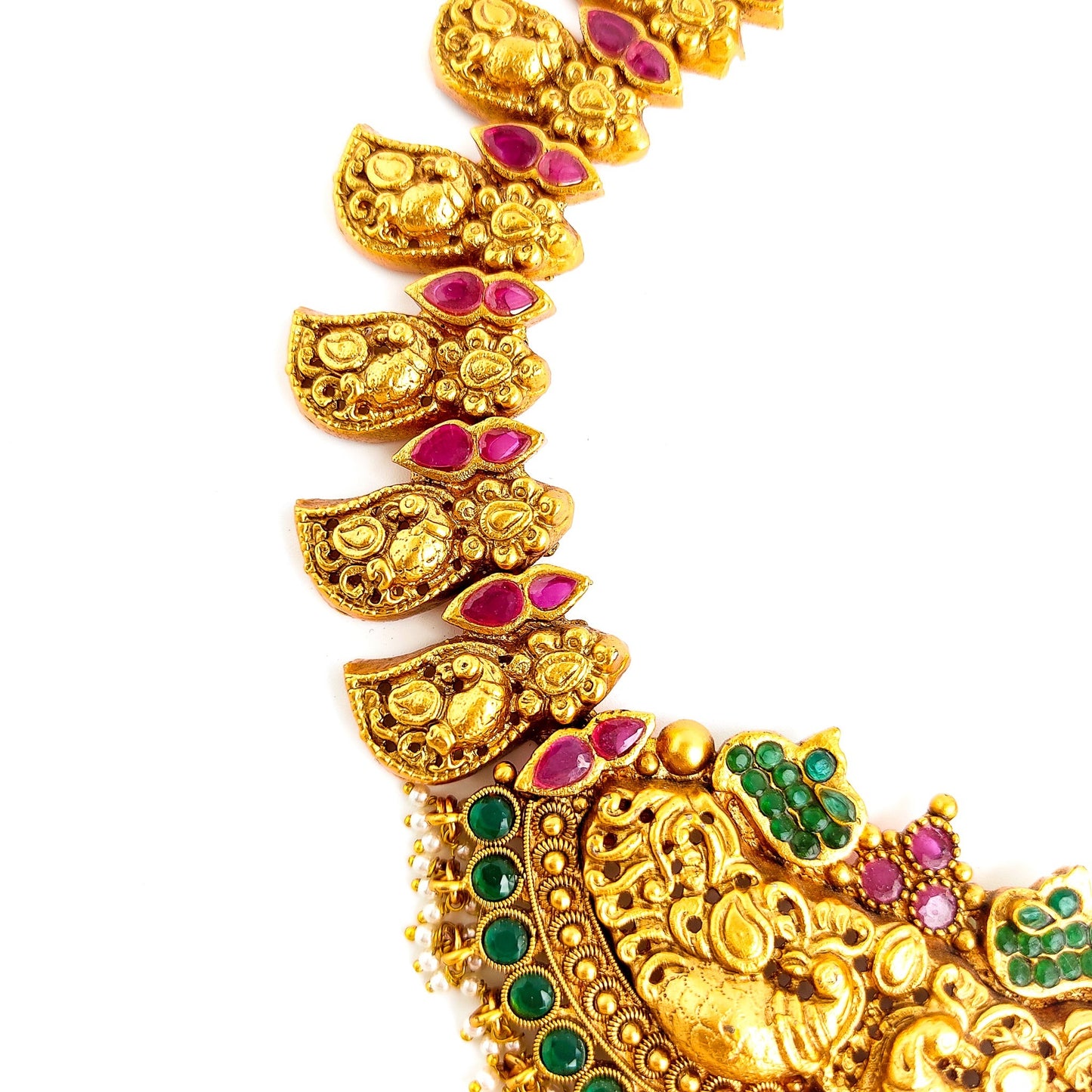 mango design traditional gold necklace