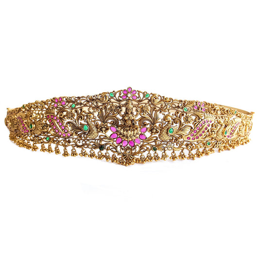 Designer gold bridal hip belt and waist belt for sarees with price