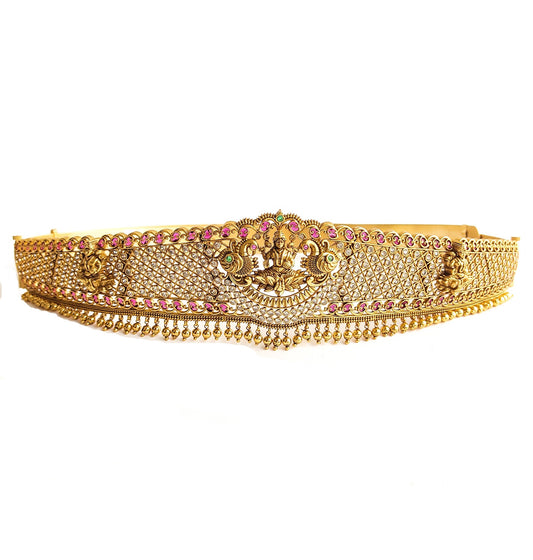 Designer gold bridal hip belt and waist belt for sarees with price
