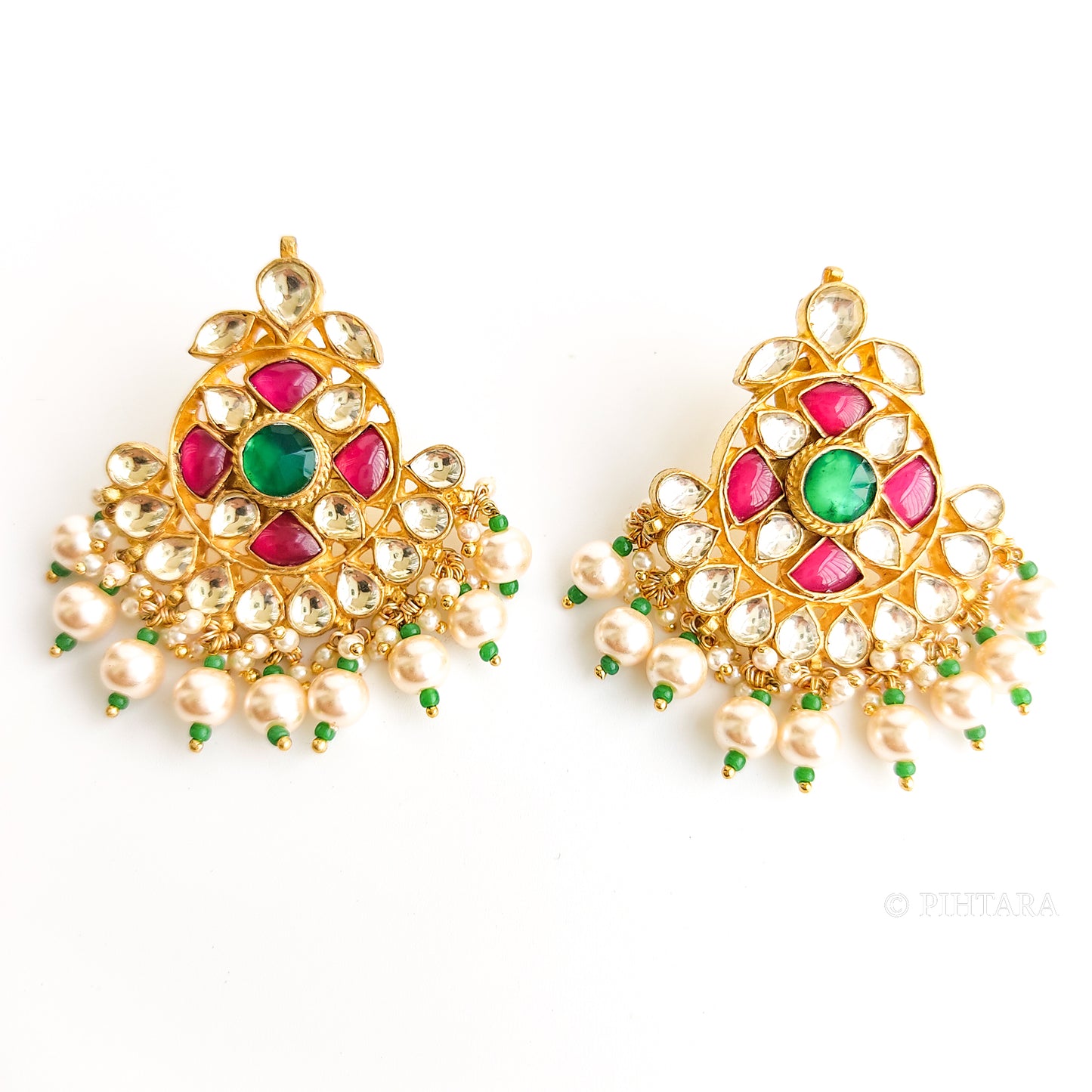 jadau kundan necklace set with pearls