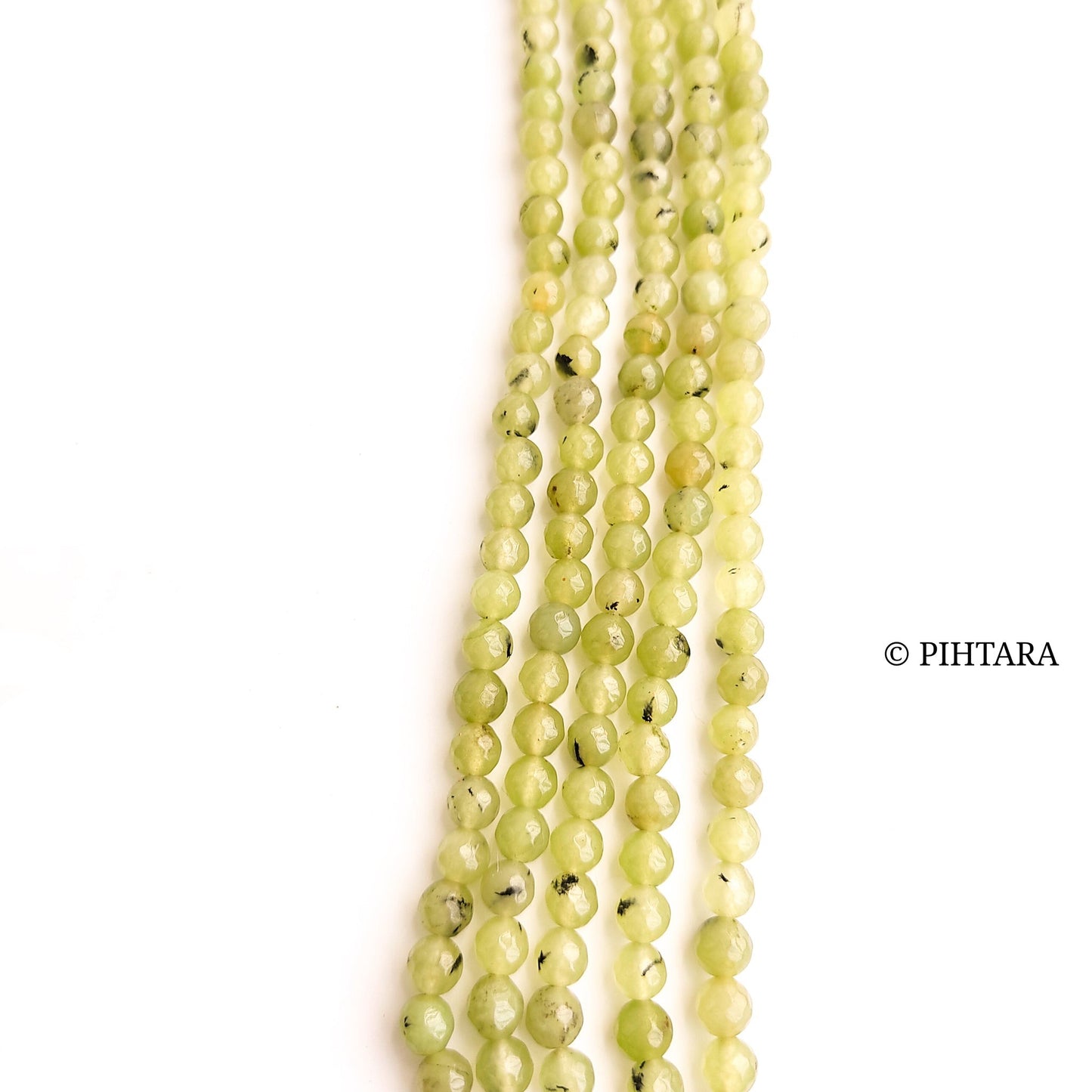 Light green beads long kundan haar set