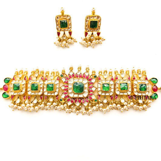 Jadau kundan choker set