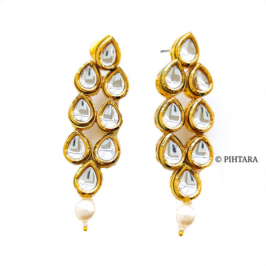 2 layered kundan haar with pearls