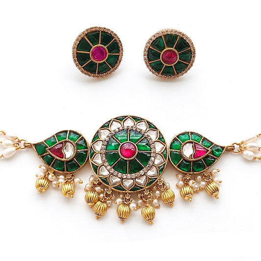 jadau kundan choker set