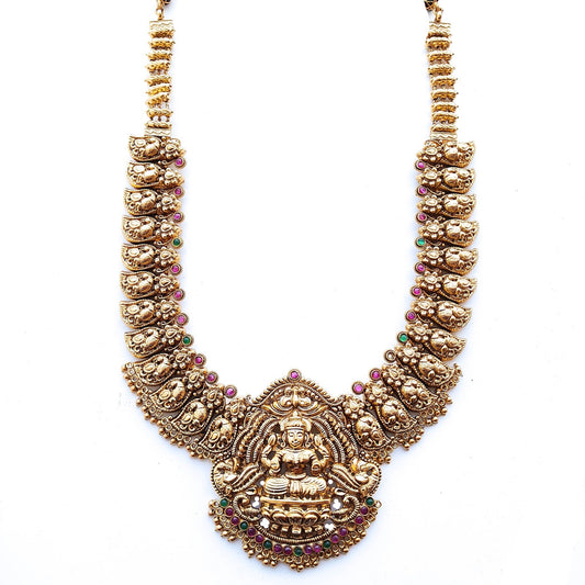 antique lakshmi necklace. temple jewellery