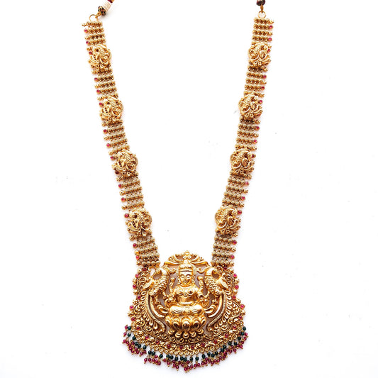 long bridal gold-plated necklace set