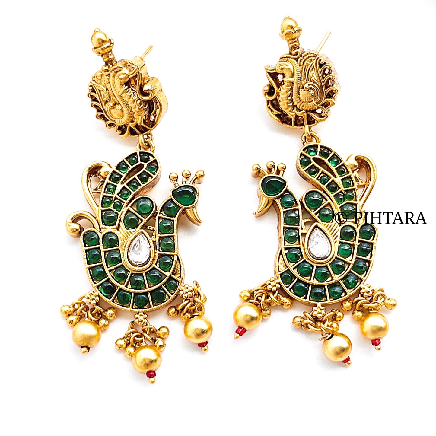 green stone antique necklace set