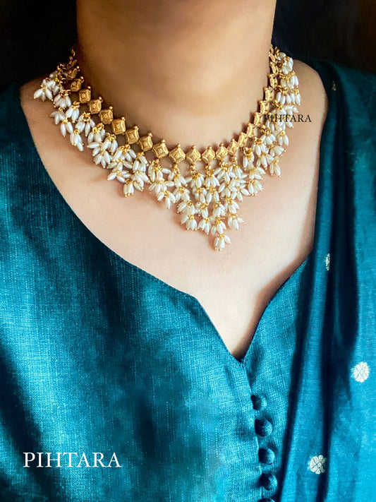 Guttapusalu rice pearls Necklace Set