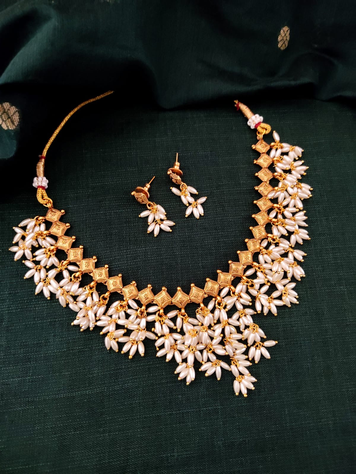 Guttapusalu rice pearls Necklace Set