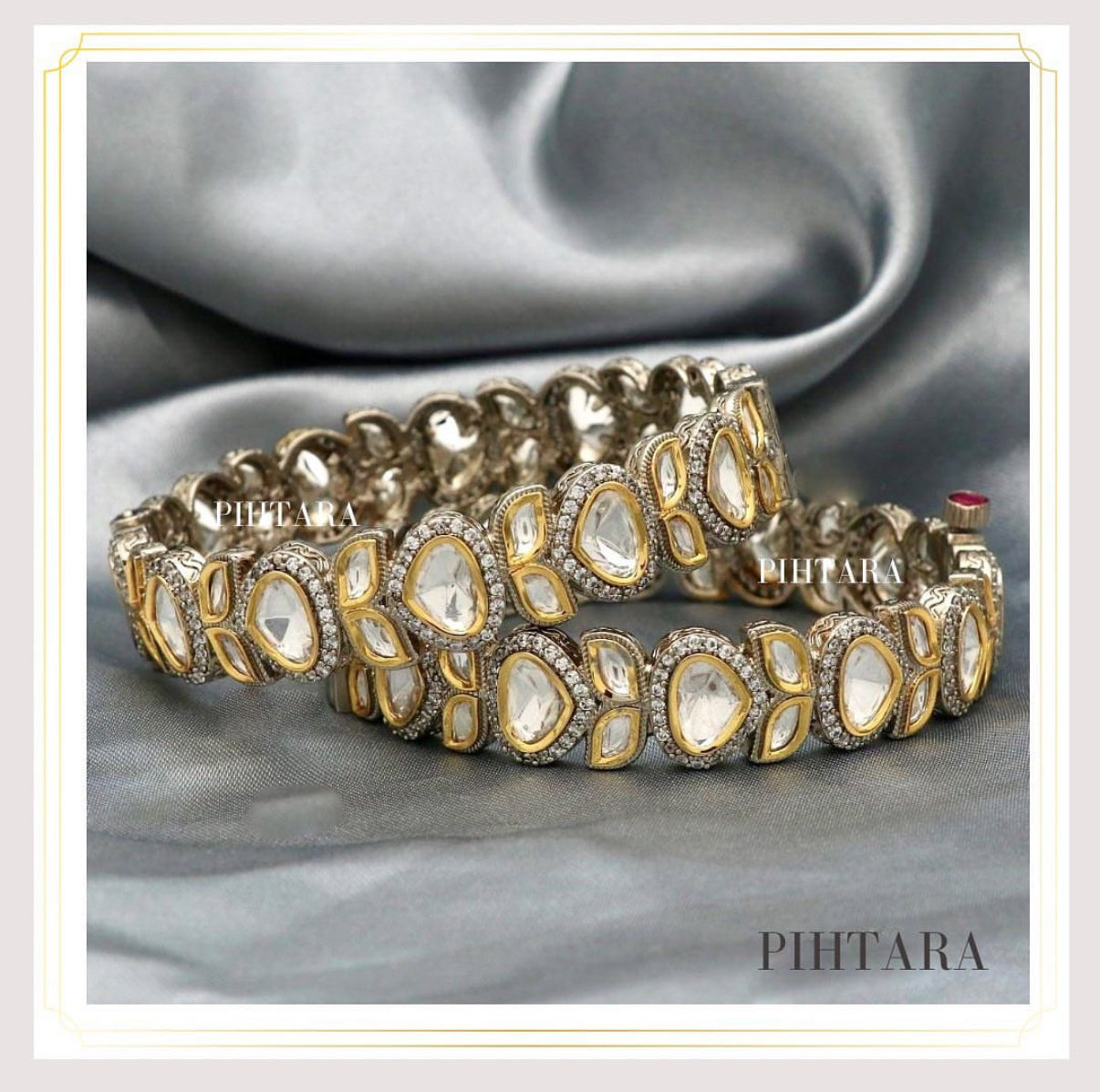 Kundan kada Bangles - PK003B21