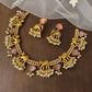 Pink Necklace set with elephant design for women