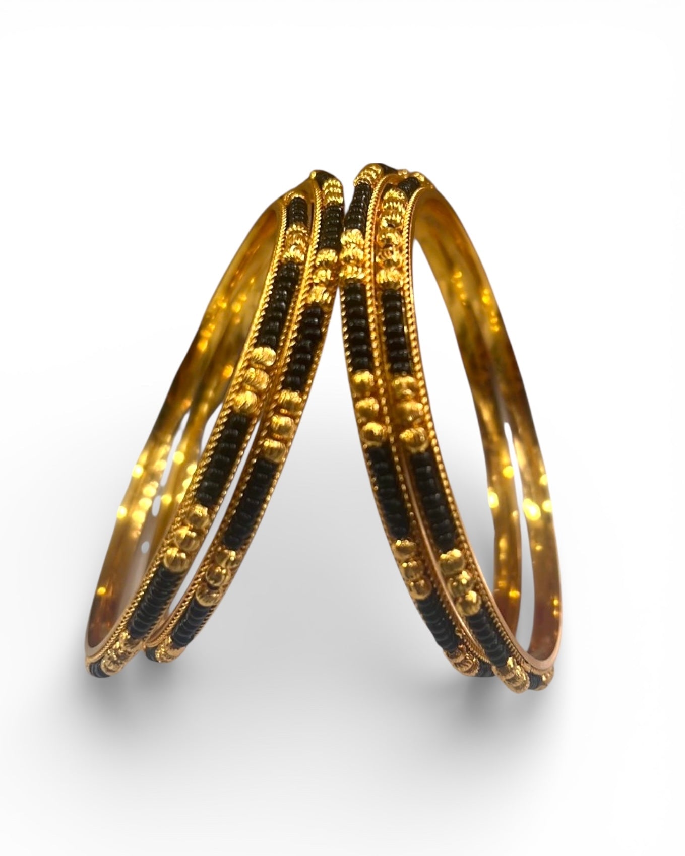 black beads bangles for women online