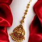 Antique gold maang tikka 