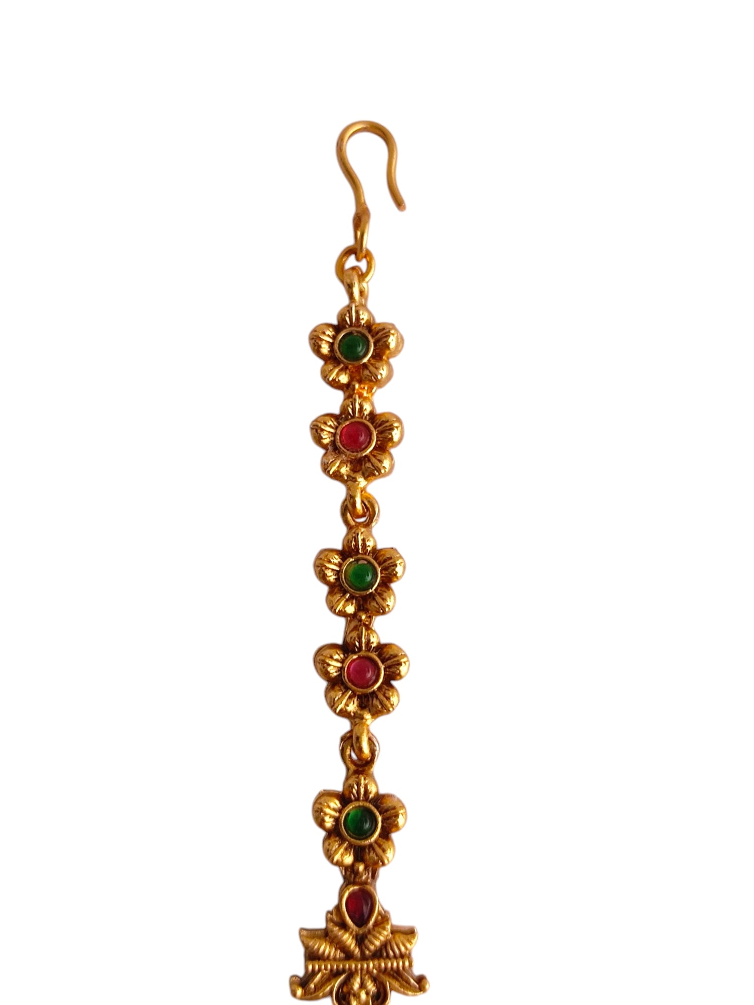 Antique gold maang tikka 