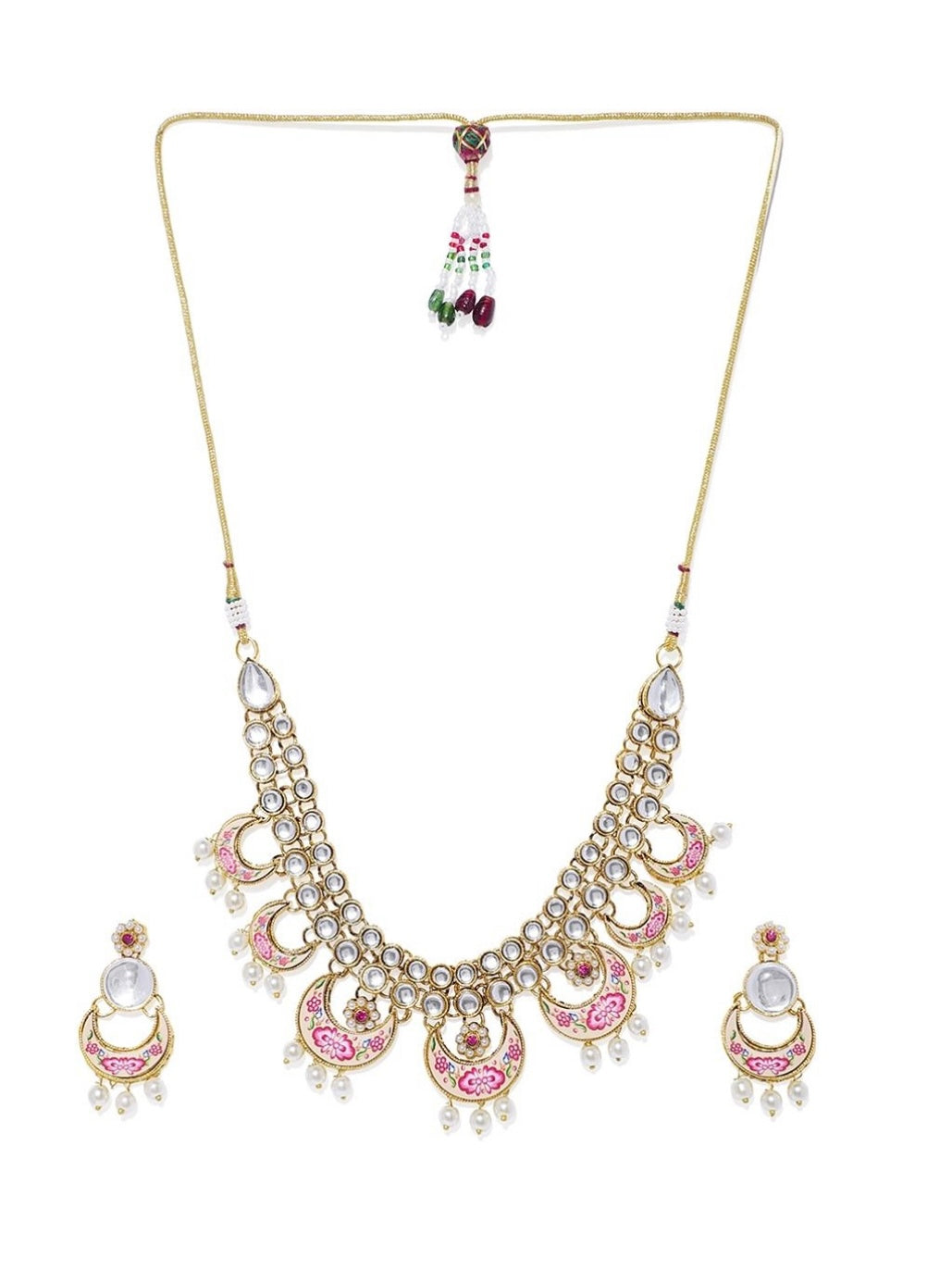 Pink Meenakari Set