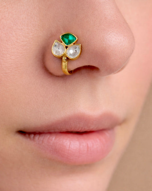 Kundan Nose Pin - PK003NP22