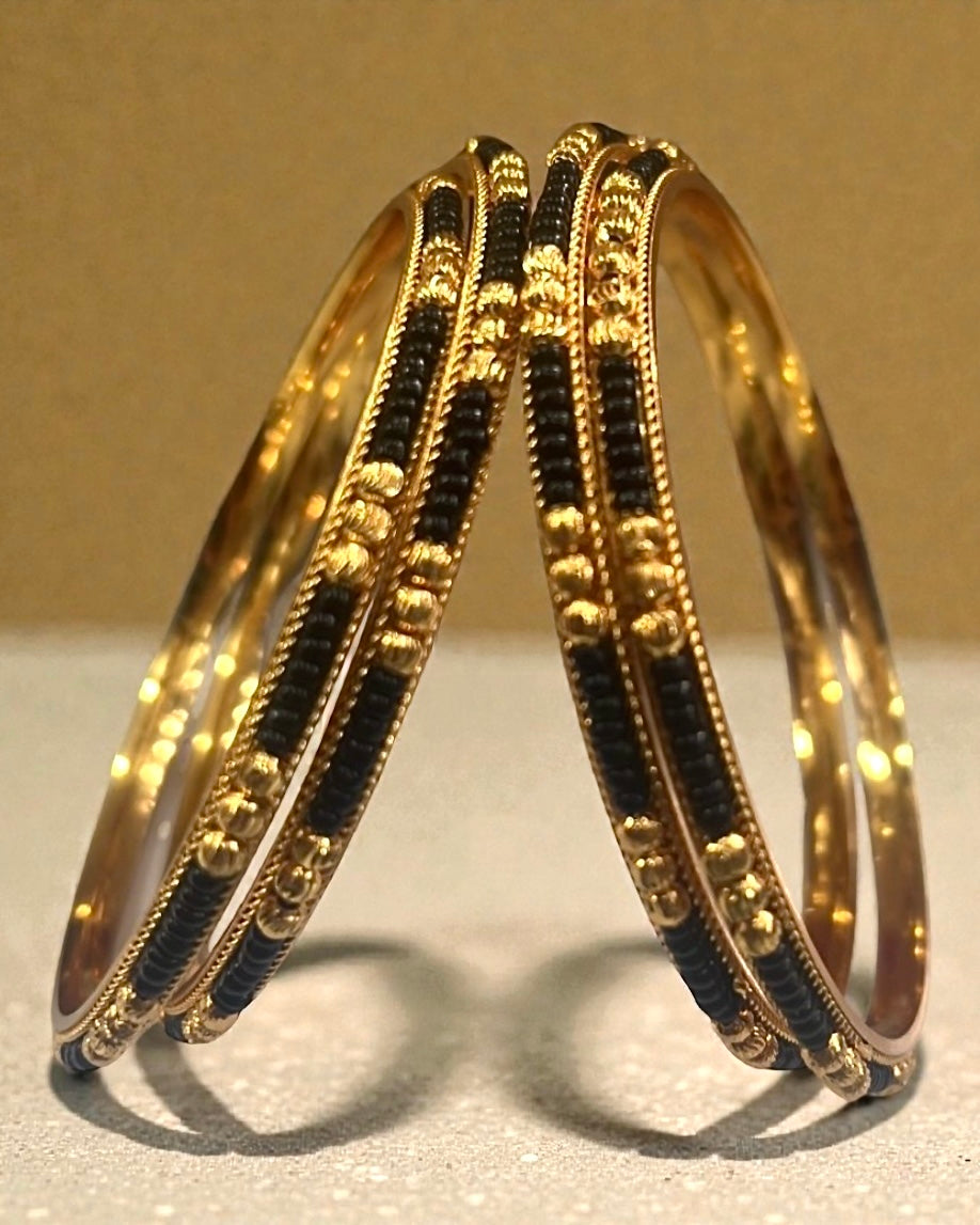black beads bangles for women online