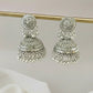 Silver-plated jhumkas