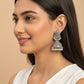 Silver-plated jhumkas