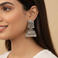 Silver-plated jhumkas