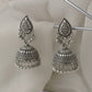 Silver-plated jhumkas