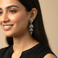 Silver-plated jhumkas