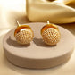 Gold-plated ear studs for women and girls
