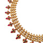 Gold-plated necklace set with red stones for women online-5