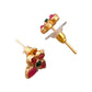 Gold-plated necklace set with red stones for women online-1