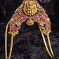 Gold-plated kundan vanki bajuband for women