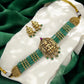 Green Beads Choker Set Temple Jewellery
