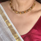 plain gold plated necklace set for women