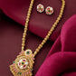 Jadau kundan pendant long necklace jewellery set for women