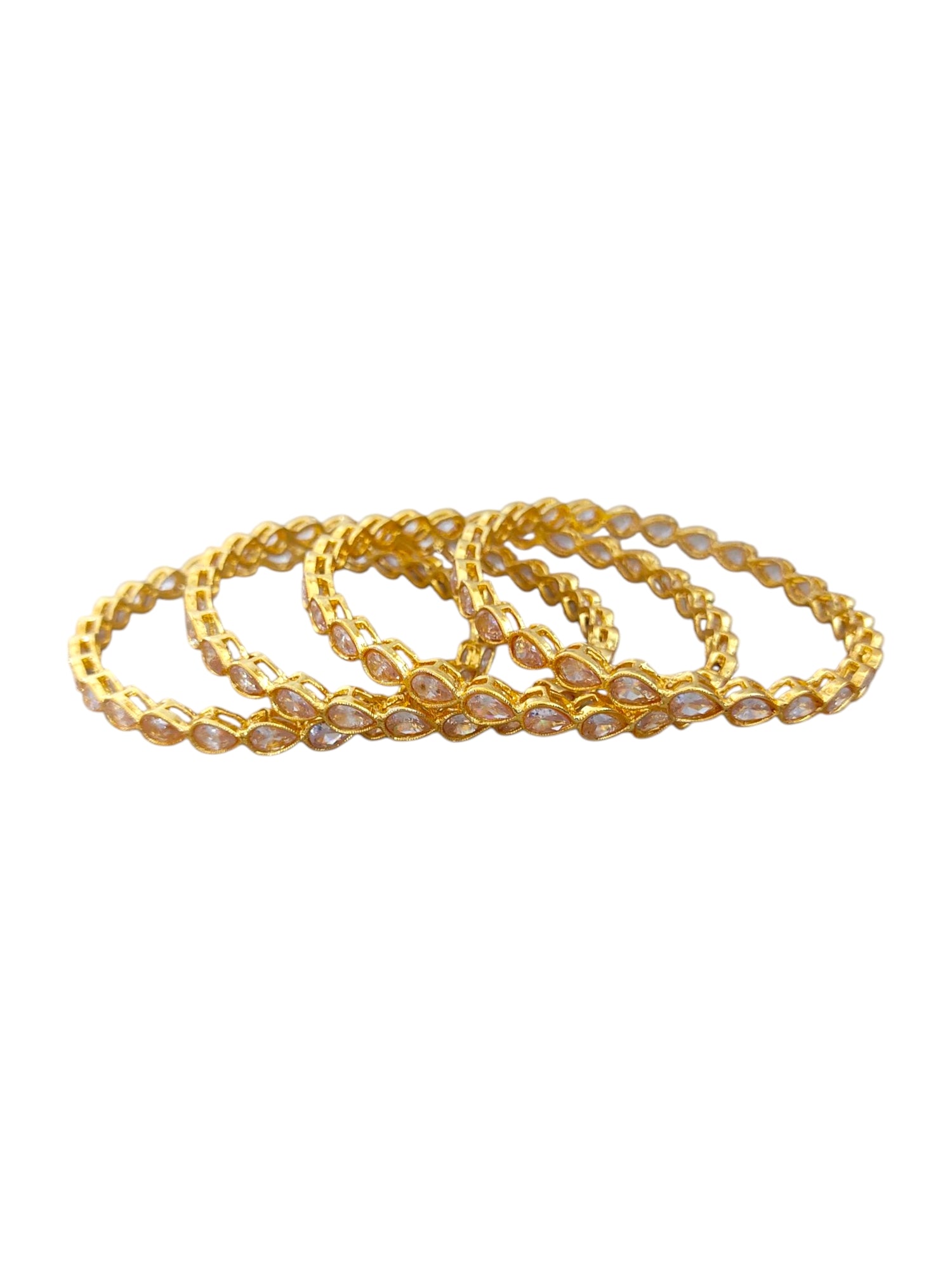 Gold-plated kundan bangles for women