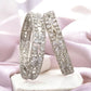 silver plated kundan bangles with pearl for women