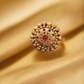 Gold plated antique finger ring for women