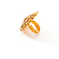 Gold plated antique finger ring for women