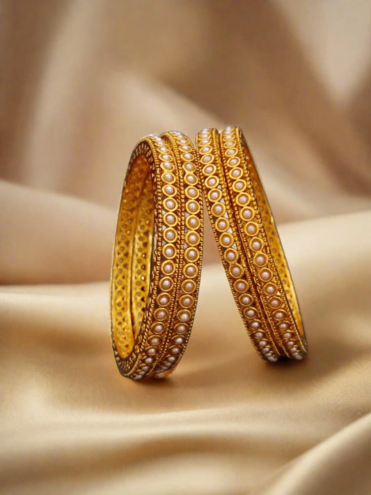 pearl bangles set for women