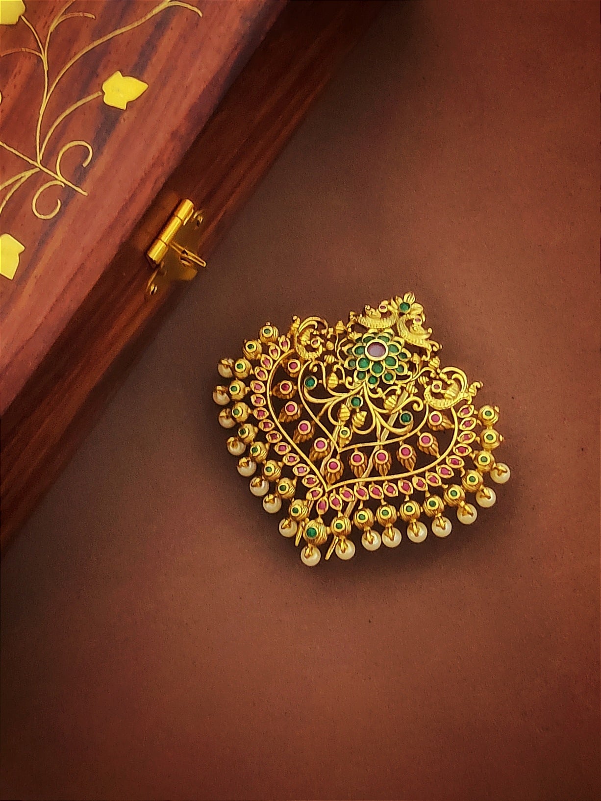 Traditional Ethnic Gold-plated Hair Accessory, Bun Pin and Jooda Clip
